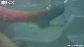 Playful Brunette's Solo Hot Tub Fun Screencap 47 on www.sinx.com