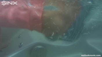 Playful Brunette's Solo Hot Tub Fun Screencap 48 on www.sinx.com