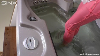 Playful Brunette's Solo Hot Tub Fun Screencap 51 on www.sinx.com