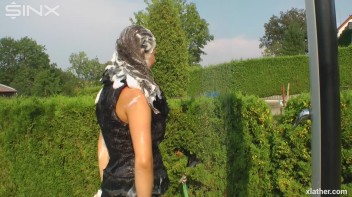 Clothed Hair Washing In Outdoor Shower Screencap 29 on www.sinx.com