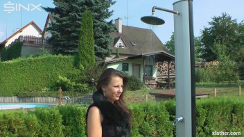 Clothed Hair Washing In Outdoor Shower Screencap 3 on www.sinx.com