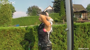 Clothed Hair Washing In Outdoor Shower Screencap 35 on www.sinx.com