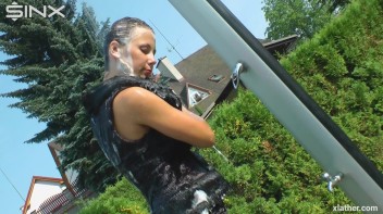 Clothed Hair Washing In Outdoor Shower Screencap 41 on www.sinx.com