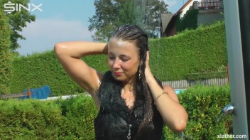 Clothed Hair Washing In Outdoor Shower Screencap 42 on www.sinx.com