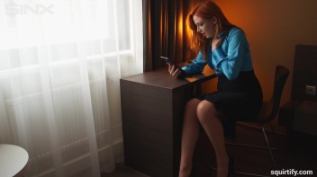 Stunning Redhead Makes Herself Squirt Screencap 5 on www.sinx.com