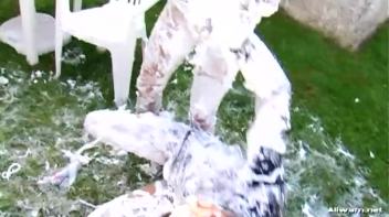 Shaving Cream Attack! Screencap 61 on www.sinx.com