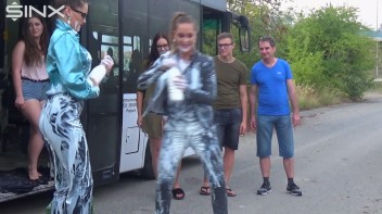 Bitchy Europeans Get Drenched In Milk Outside Screencap 18 on www.sinx.com