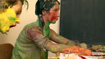 Gooey Messy Art Class With Three Hot Girls Screencap 75 on www.sinx.com