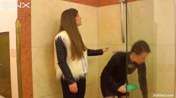 Sexy Babes Shower Together Fully Clothed Screencap 2 on www.sinx.com
