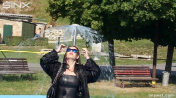 Raven Haired Hottie Soaks Herself At Waterpark Screencap 21 on www.sinx.com