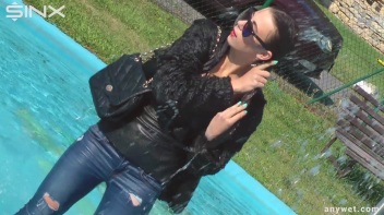 Raven Haired Hottie Soaks Herself At Waterpark Screencap 23 on www.sinx.com