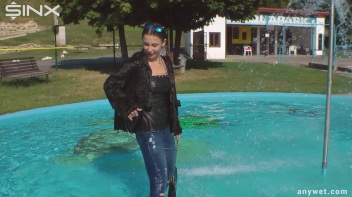 Raven Haired Hottie Soaks Herself At Waterpark Screencap 30 on www.sinx.com