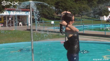 Raven Haired Hottie Soaks Herself At Waterpark Screencap 45 on www.sinx.com