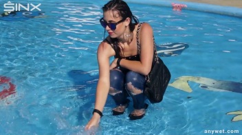 Raven Haired Hottie Soaks Herself At Waterpark Screencap 63 on www.sinx.com