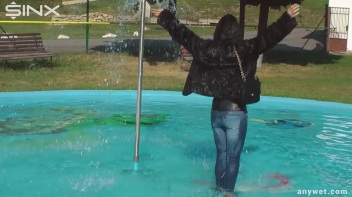 Raven Haired Hottie Soaks Herself At Waterpark Screencap 10 on www.sinx.com