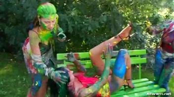 Extreme Finger Painting Goes Eurobabe Brawl Screencap 54 on www.sinx.com