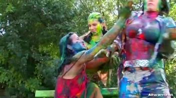 Extreme Finger Painting Goes Eurobabe Brawl Screencap 60 on www.sinx.com