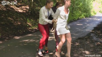 Muddy Catfight Ruins White Designer Suit - Cam 2 Screencap 5 on www.sinx.com