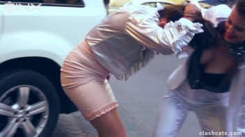 Public Clothes Ripping For Brunette Twins Screencap 12 on www.sinx.com