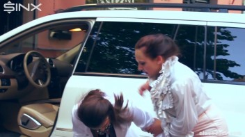 Public Clothes Ripping For Brunette Twins Screencap 28 on www.sinx.com