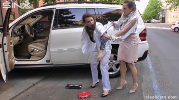 Public Clothes Ripping For Brunette Twins Screencap 33 on www.sinx.com