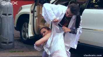 Public Clothes Ripping For Brunette Twins Screencap 35 on www.sinx.com