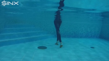 Denim Covered Blonde Takes A Dip Screencap 38 on www.sinx.com