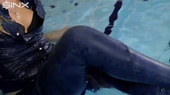 Denim Covered Blonde Takes A Dip Screencap 44 on www.sinx.com