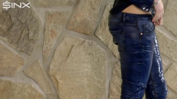 Denim Covered Blonde Takes A Dip Screencap 47 on www.sinx.com