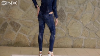 Denim Covered Blonde Takes A Dip Screencap 48 on www.sinx.com