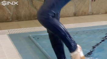Denim Covered Blonde Takes A Dip Screencap 58 on www.sinx.com