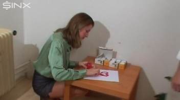 Dressed Babes Paint Each Others Outfits Screencap 1 on www.sinx.com