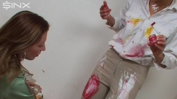 Dressed Babes Paint Each Others Outfits Screencap 16 on www.sinx.com