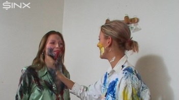 Dressed Babes Paint Each Others Outfits Screencap 36 on www.sinx.com