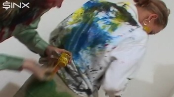 Dressed Babes Paint Each Others Outfits Screencap 41 on www.sinx.com