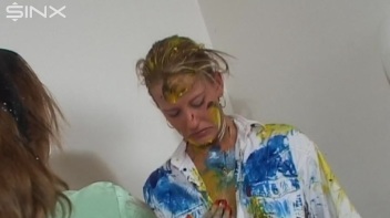 Dressed Babes Paint Each Others Outfits Screencap 43 on www.sinx.com