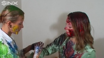 Dressed Babes Paint Each Others Outfits Screencap 48 on www.sinx.com