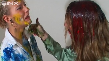 Dressed Babes Paint Each Others Outfits Screencap 49 on www.sinx.com