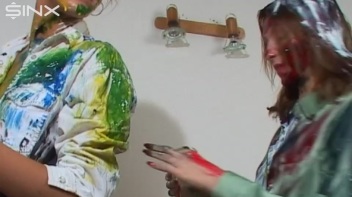 Dressed Babes Paint Each Others Outfits Screencap 58 on www.sinx.com