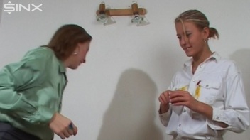 Dressed Babes Paint Each Others Outfits Screencap 7 on www.sinx.com