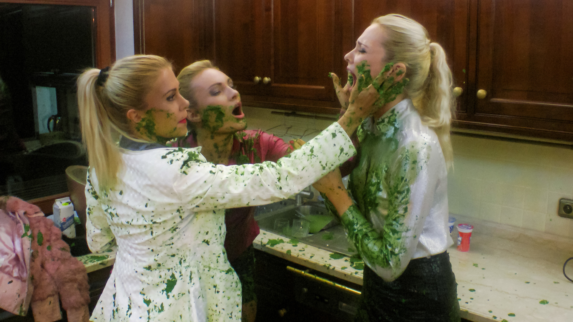 Wet and Messy Babes' Food Catfight on www.sinx.com