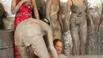 Tit-to-Tit Mud Combat! Screencap 15 on www.sinx.com