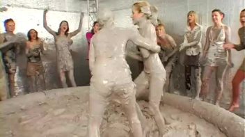 Tit-to-Tit Mud Combat! Screencap 34 on www.sinx.com