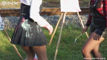 Outdoor Painting Session Turns Messy Quick Screencap 16 on www.sinx.com