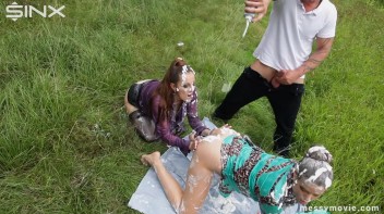 Girls Have Messy Outdoor Whipped Cream Adventure Screencap 67 on www.sinx.com