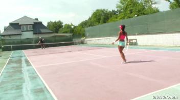 Tennis Court Pounding Screencap 7 on www.sinx.com