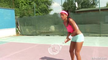 Tennis Court Pounding Screencap 8 on www.sinx.com