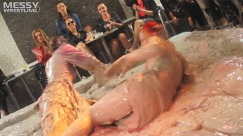 Muddy Wrestling: Fiery Redhead vs. The Old-Timer Screencap 19 on www.sinx.com