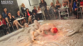 Muddy Wrestling: Fiery Redhead vs. The Old-Timer Screencap 23 on www.sinx.com