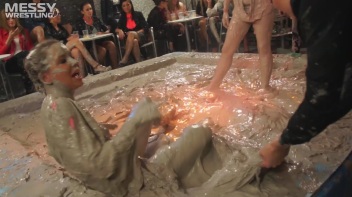 Muddy Wrestling: Fiery Redhead vs. The Old-Timer Screencap 34 on www.sinx.com